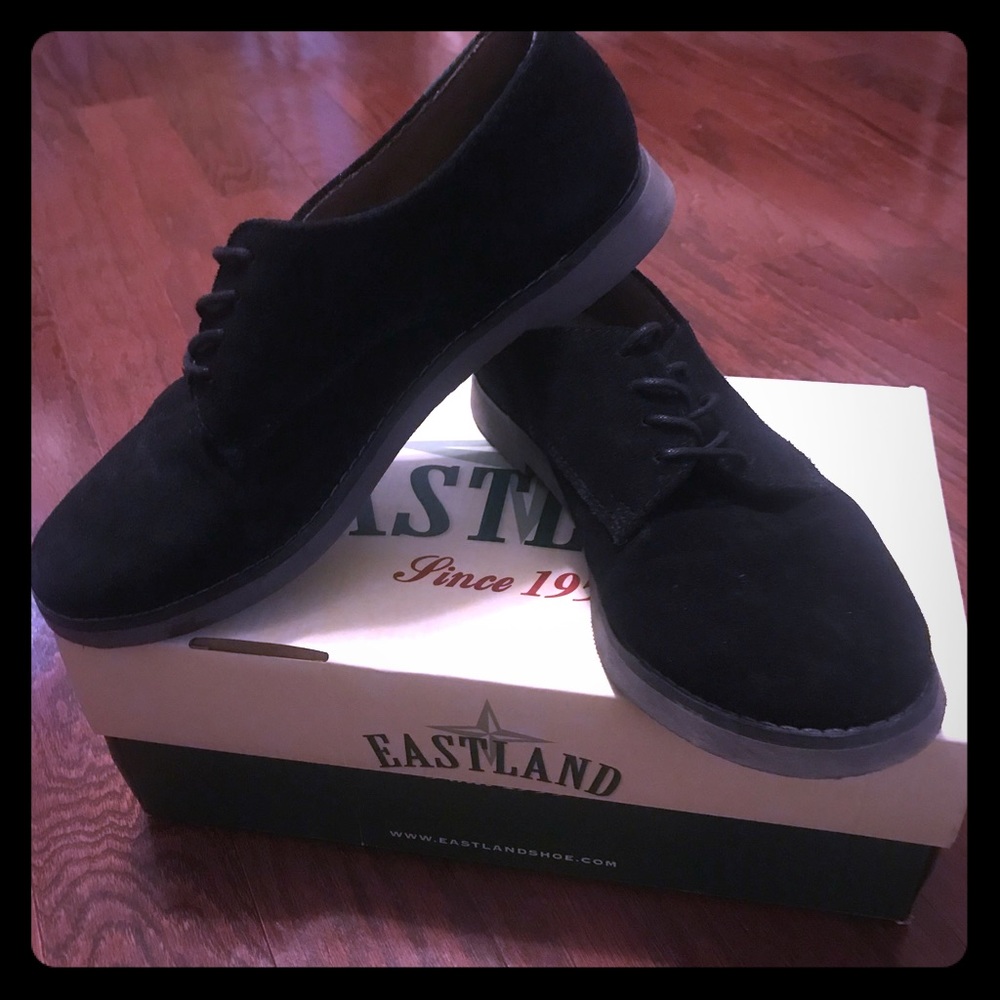 Black suede loafers